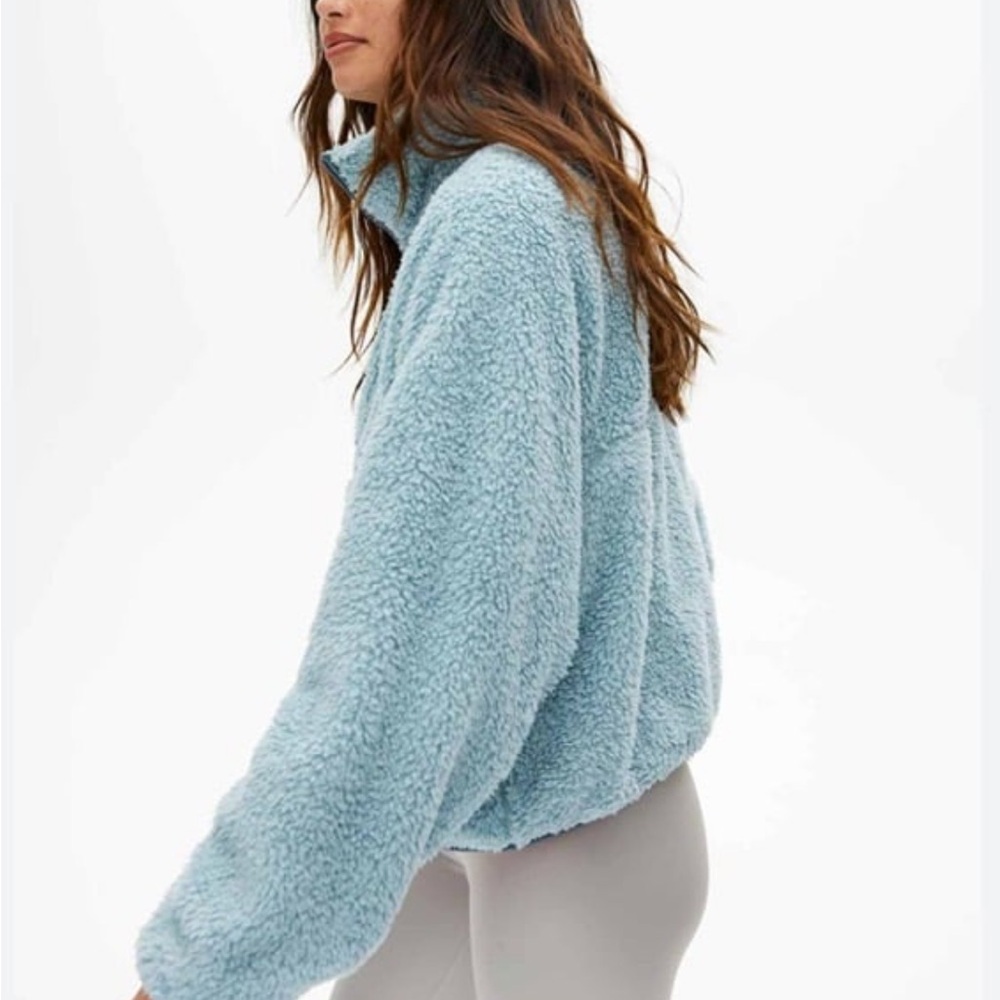 TNA Women's Light Blue Sherpa Jacket - Picture 3 of 6